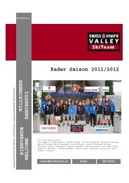 Pressemappe 2011/2012 - Swiss Knife Valley SkiTeam