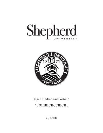 140th Commencement Program 2013.indd - Shepherd University