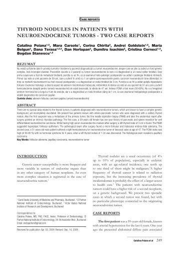 thyroid nodules in patients with neuroendocrine tumors