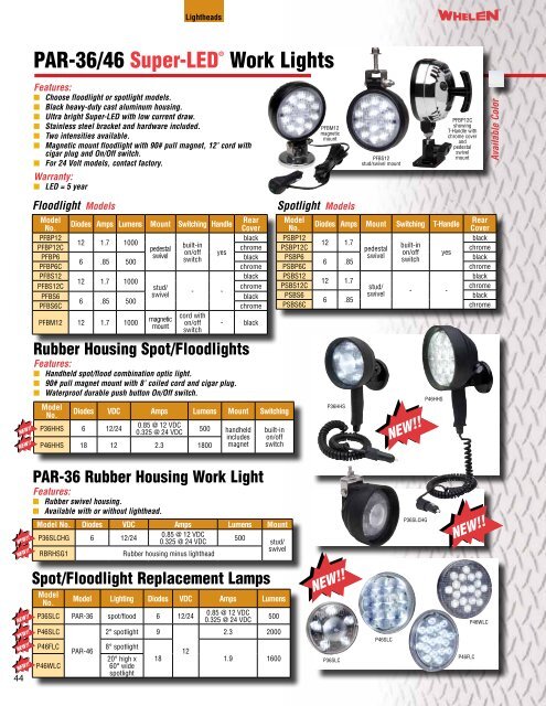 Whelen Amber Catalog