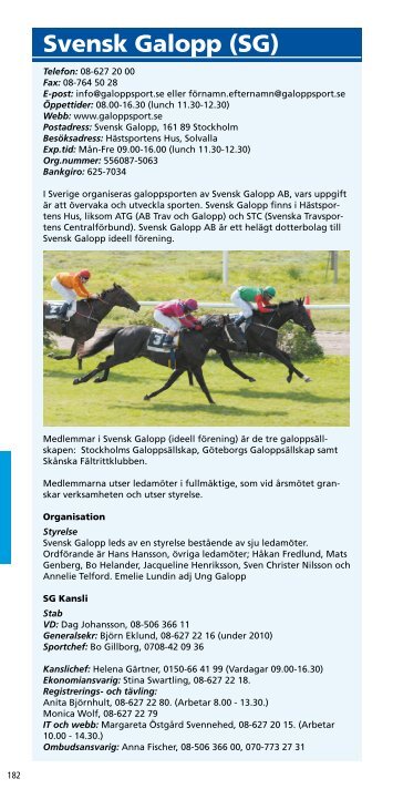 Svensk Galopp (SG)