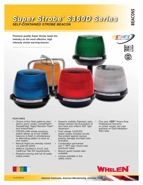 Super Strobe® S360D Series - Whelen Engineering