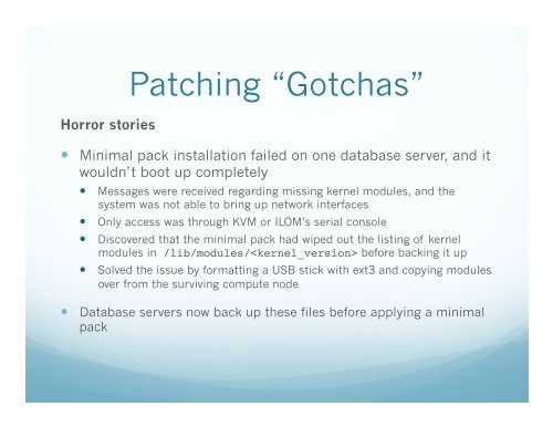 Exadata Patching