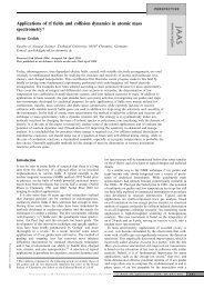 Applications of rf fields and collision dynamics in atomic mass ...