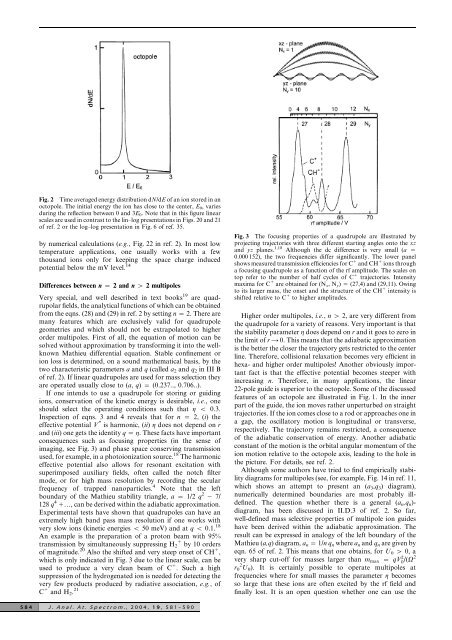 Applications of rf fields and collision dynamics in atomic mass ...