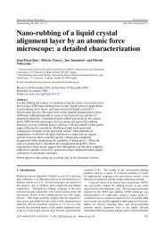 Nano-rubbing of a liquid crystal alignment layer by an atomic force ...