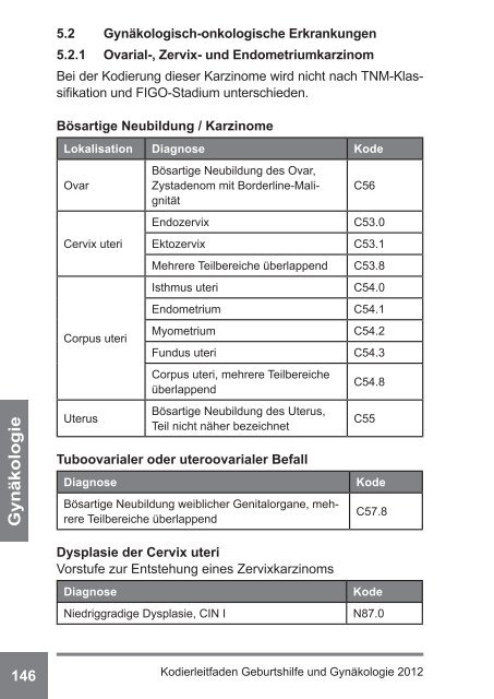 Kodierleitfaden Gynäkologie und Geburtshilfe - Kodieren mit ...