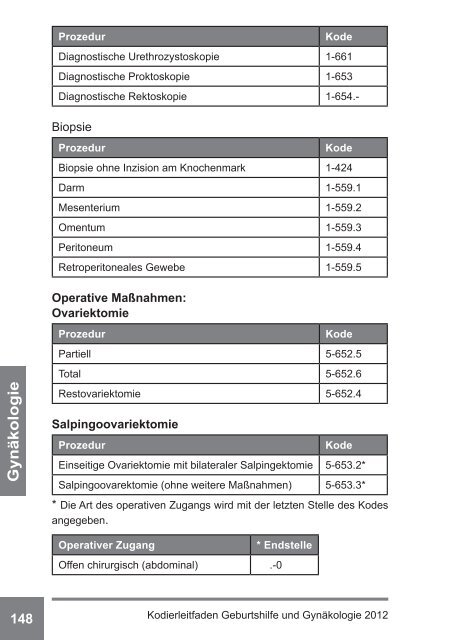 Kodierleitfaden Gynäkologie und Geburtshilfe - Kodieren mit ...