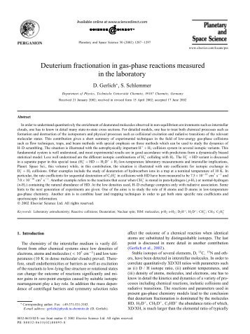Deuterium fractionation in gas-phase reactions measured in the ...