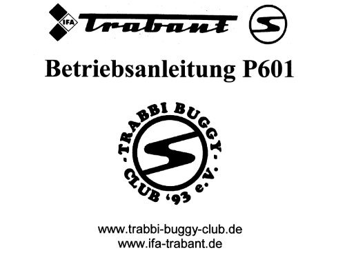 Betriebsanleitung - Trabbi Buggy Club