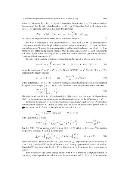 On the nature of ill-posedness of an inverse problem arising in option