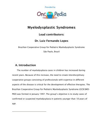 Myelodysplastic Syndromes