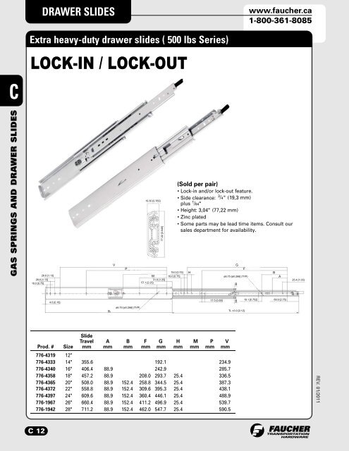 C Gas Springs And Drawer