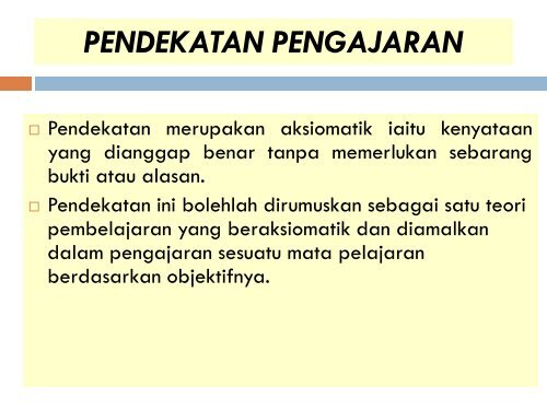 4.2 Pendekatan Pengajaran - Amaljaya.com