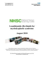 Lenalidomide (Revlimid) for myelodysplastic syndrome - National ...