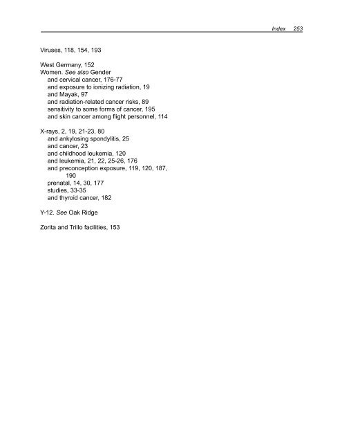 Health Risks of Ionizing Radiation: - Clark University