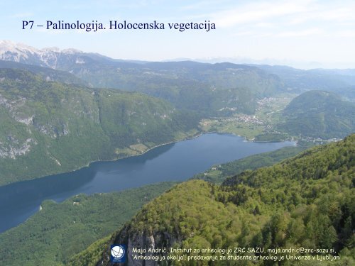 Sloveniji in človekov vpliv na okolje - Inštitut za arheologijo - ZRC ...