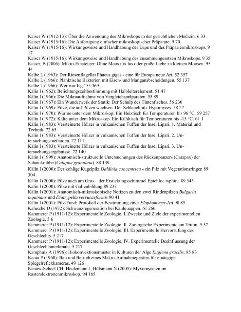 MIKROKOSMOS-Gesamtregister 1907 – 2011 - Leitz Ortholux