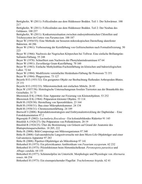 MIKROKOSMOS-Gesamtregister 1907 – 2011 - Leitz Ortholux