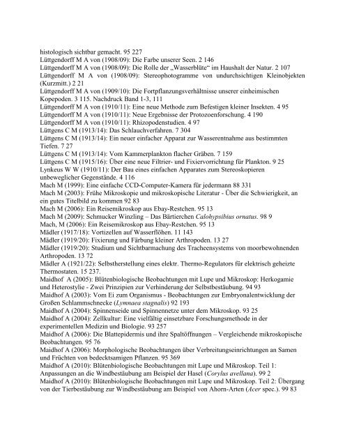 MIKROKOSMOS-Gesamtregister 1907 – 2011 - Leitz Ortholux