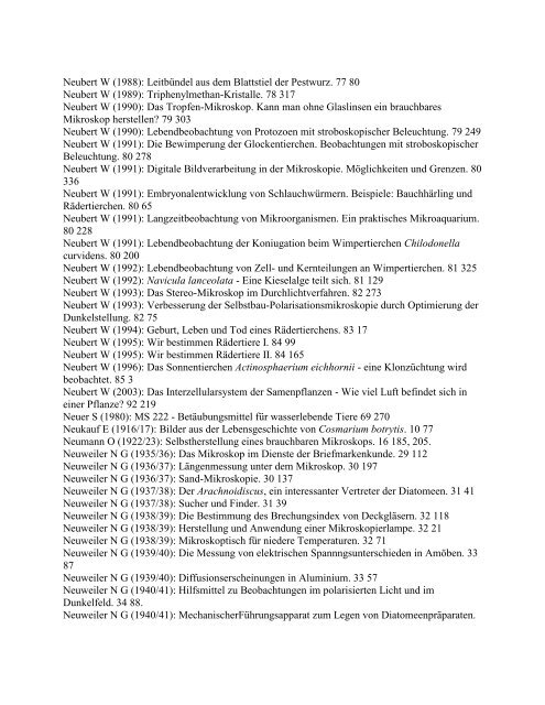 MIKROKOSMOS-Gesamtregister 1907 – 2011 - Leitz Ortholux