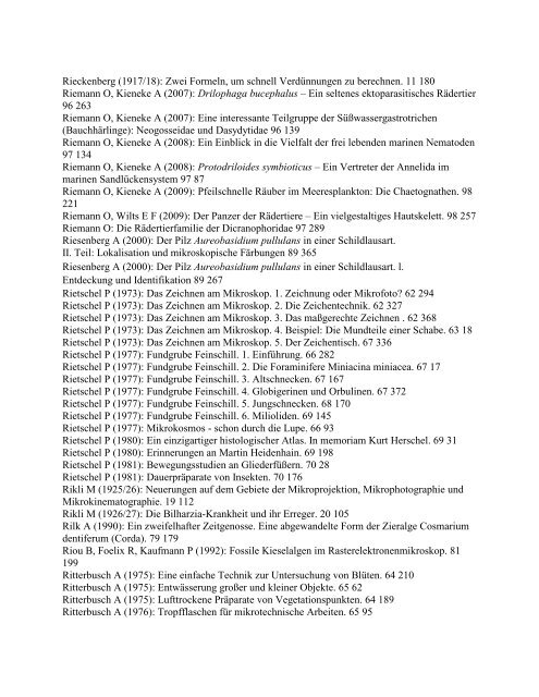 MIKROKOSMOS-Gesamtregister 1907 – 2011 - Leitz Ortholux