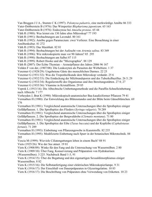 MIKROKOSMOS-Gesamtregister 1907 – 2011 - Leitz Ortholux