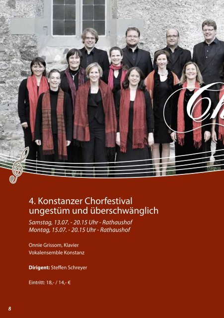 Jahresprogramm 2013 Konstanzer Münster - bei der Münstermusik