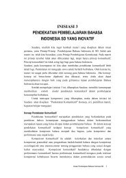 inisiasi 3 pendekatan pembelajaran bahasa indonesia sd yang ...