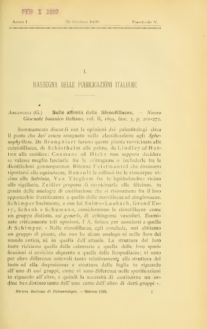 Rivista italiana di paleontologia e stratigrafia