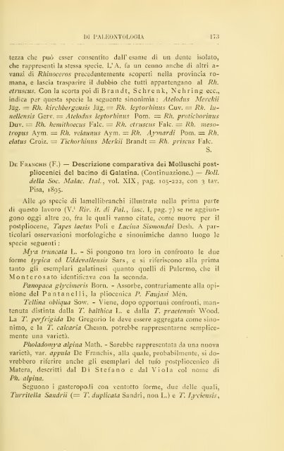 Rivista italiana di paleontologia e stratigrafia