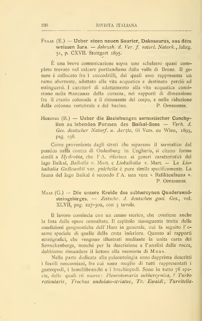 Rivista italiana di paleontologia e stratigrafia