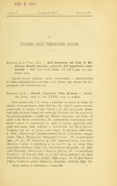 Rivista italiana di paleontologia e stratigrafia