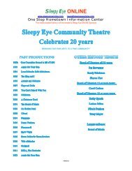 Sleepy Eye Community Theatre Celebrates 20 Years