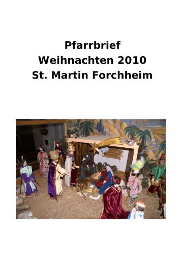 Pfarrbrief Weihnachten 2010 St. Martin Forchheim