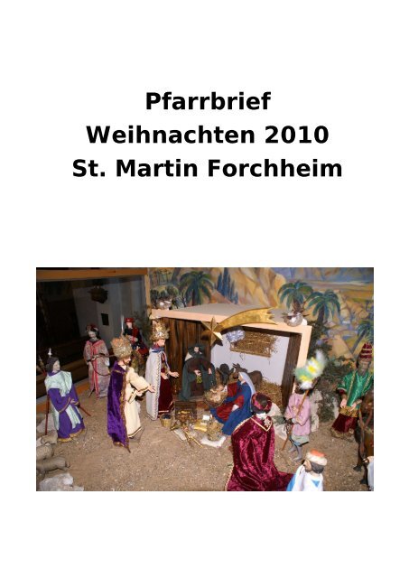 Pfarrbrief Weihnachten 2010 St. Martin Forchheim