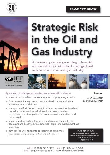 Strategic Risk in Oil and Gas – London Brochure - Warren Business ...