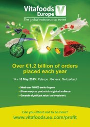 sales flyer 2013 - Vitafoods Europe - Eu.com
