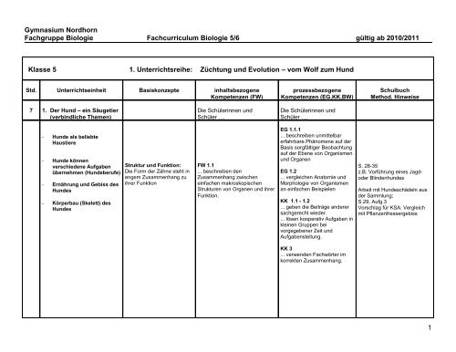 Zum Fachcurriculum Gymnasium Nordhorn
