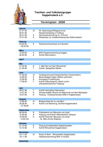 Terminplan 2006 CMS - Trachten- und Volkstanzgruppe ...