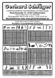 Frostschutz - Gerhard Schläger - Landwirtschaftliche Verschleißteile