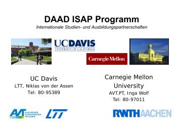 DAAD ISAP Programm - Aachener Verfahrenstechnik