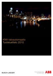 KNX-taloautomaatio Tuoteluettelo 2010 - SmartPage