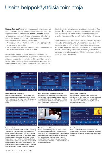 KNX-taloautomaatio Tuoteluettelo 2010 - SmartPage