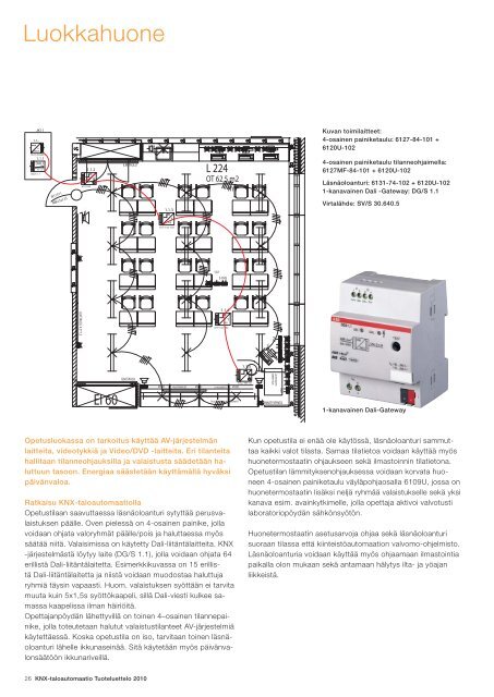 KNX-taloautomaatio Tuoteluettelo 2010 - SmartPage