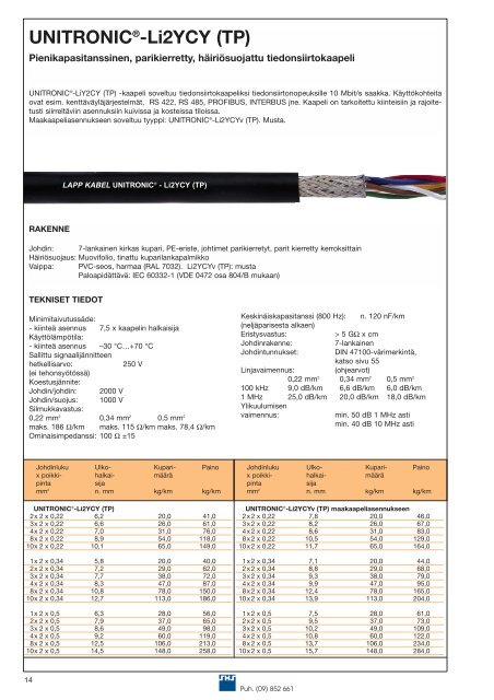 Tiedonsiirtokaapelit (pdf, 1,80MB) - Auser