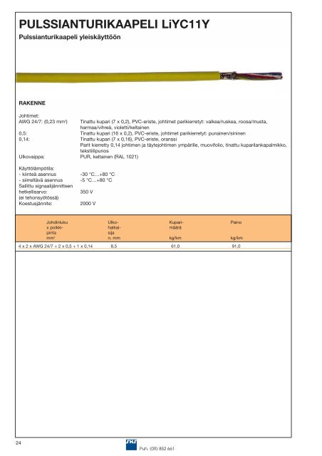 Tiedonsiirtokaapelit (pdf, 1,80MB) - Auser