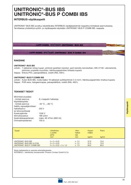 Tiedonsiirtokaapelit (pdf, 1,80MB) - Auser