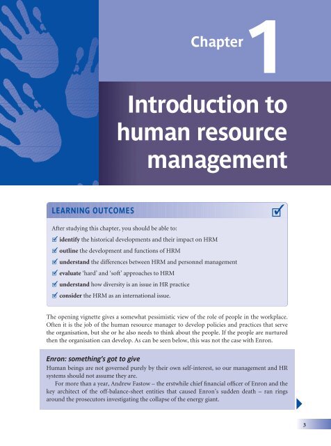The role of human resource management