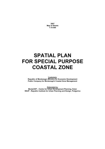 spatial plan for special purpose coastal zone - Ada Bojana